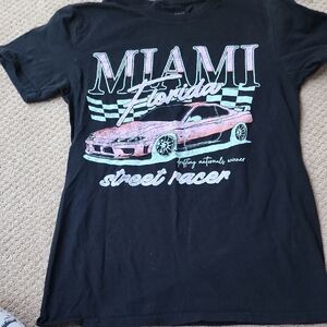 Black Miami Street Racer T-Shirt